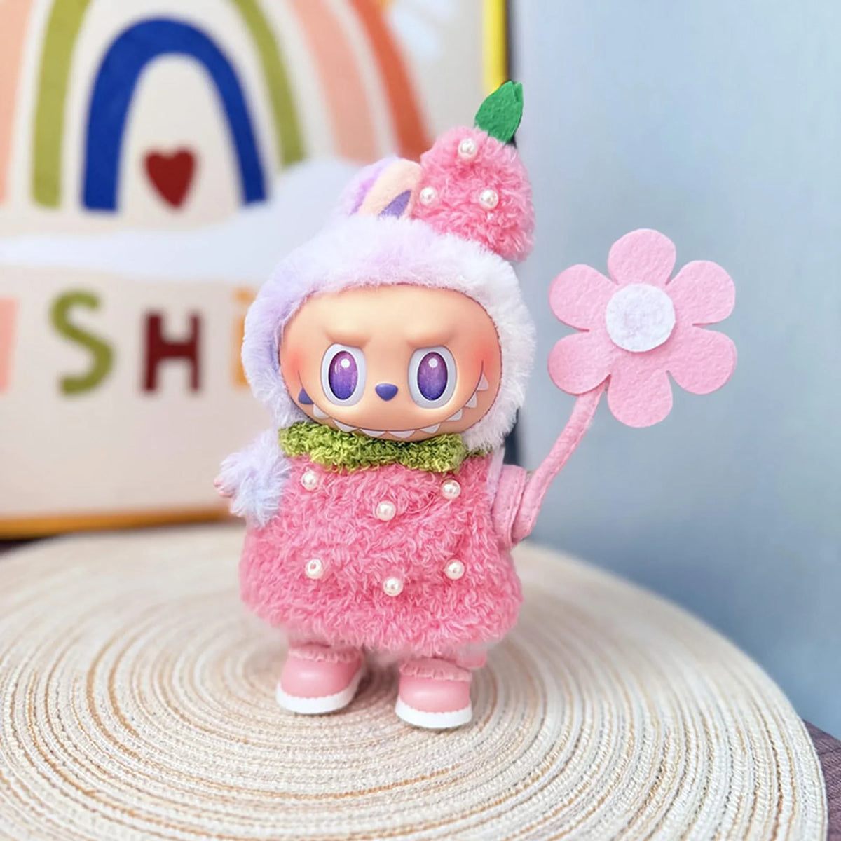 Peach Pink Strawberry Set + Kd Pink Leather Shoes