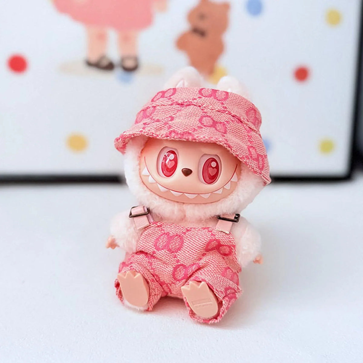 Pink 8-Grid Checkered Suit Set