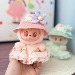 Pink Bunny Hat + Crinkled Heart Dress In Pink