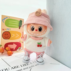 Pink Canvas Shoes + Pink Panda Hat + Pink Sherpa Two-Piece Set
