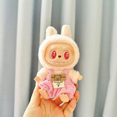 Pink Checkered Overalls With Detachable Accessories