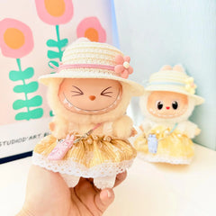 Pink Flat Cap + Pink Phone Bag + Kd White Leather Shoes + Honey Floral Crown Dress