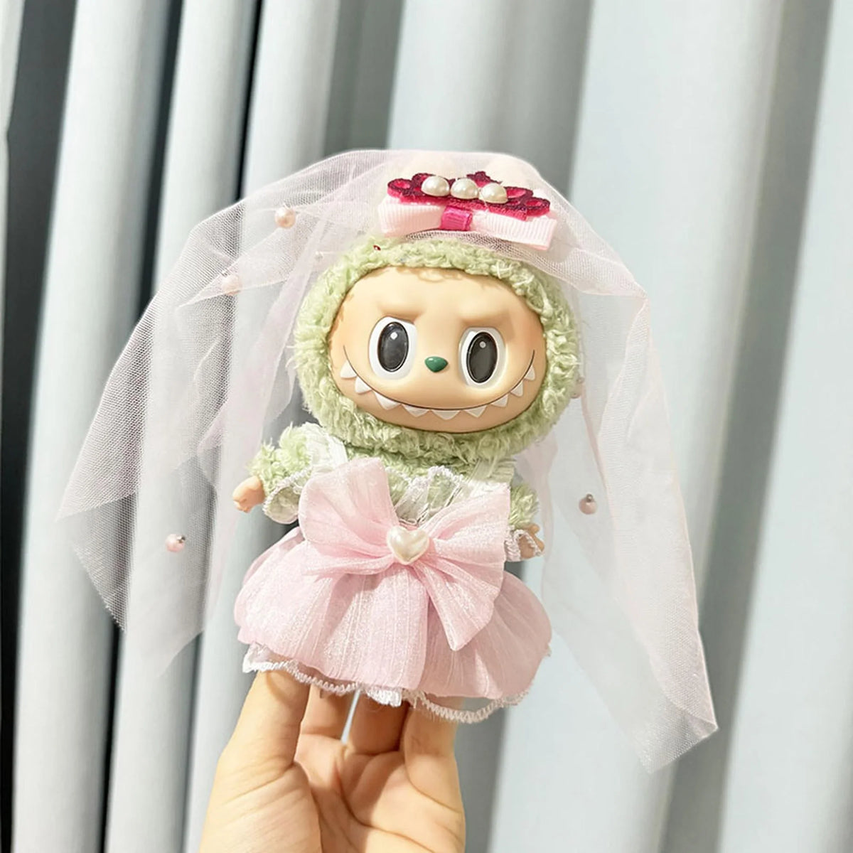 Pink Heart Charm Wedding Dress Set