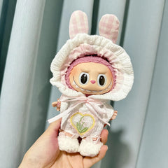 Pink Knitted Bunny Ear Hoodie