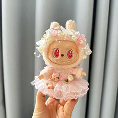 Pink Pearl Hair Accessory + Pink Floral Wedding Veil