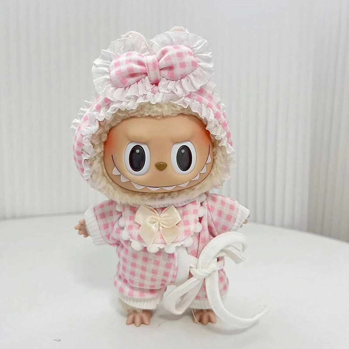 Pink Plaid Pajamas With Pendant