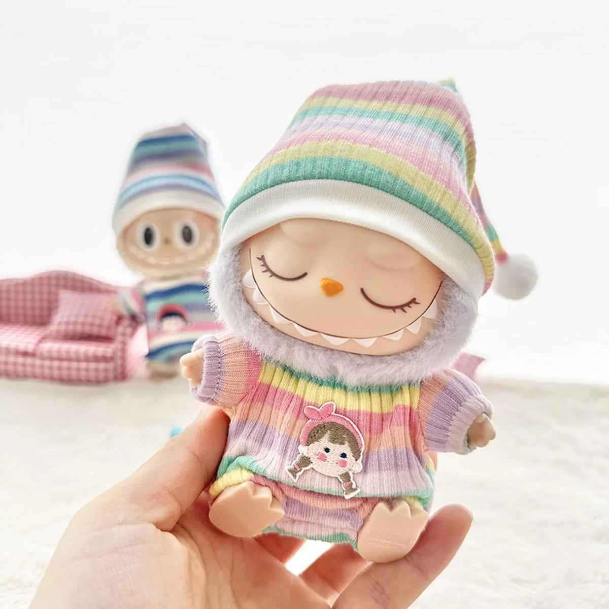 Pink Rainbow Girl Two-Piece Set
