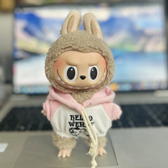 Pink & White Lettering Drawstring Hoodie