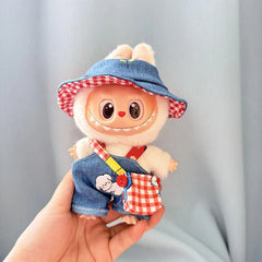 Puppy Denim Overalls Set