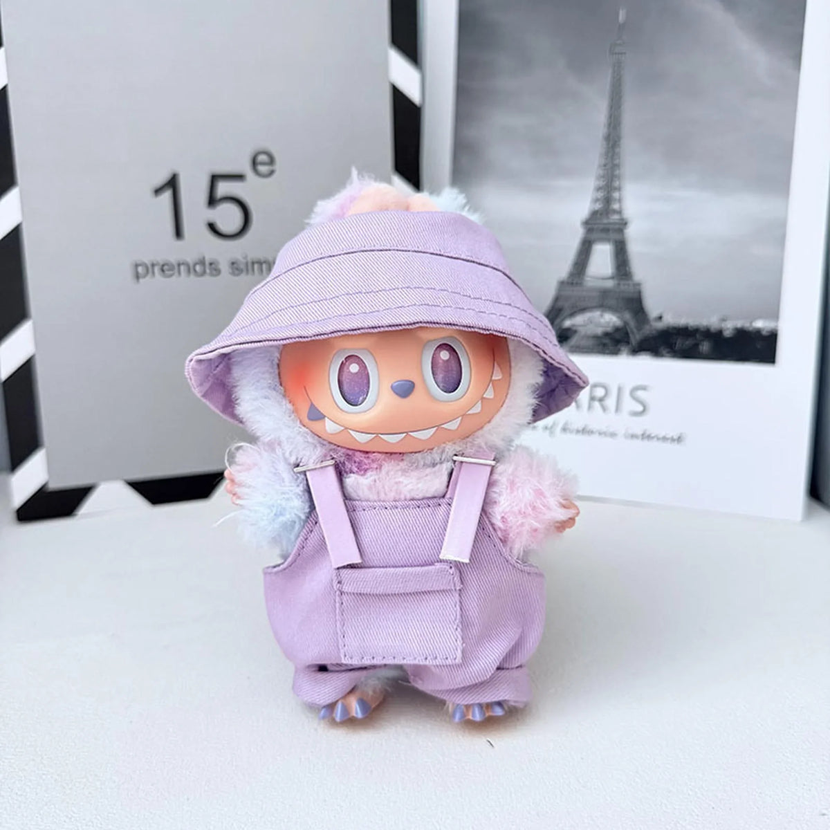 Purple Pocket Belt Overalls Set