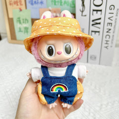 Rainbow Yellow Polka Dot Suspenders Pants