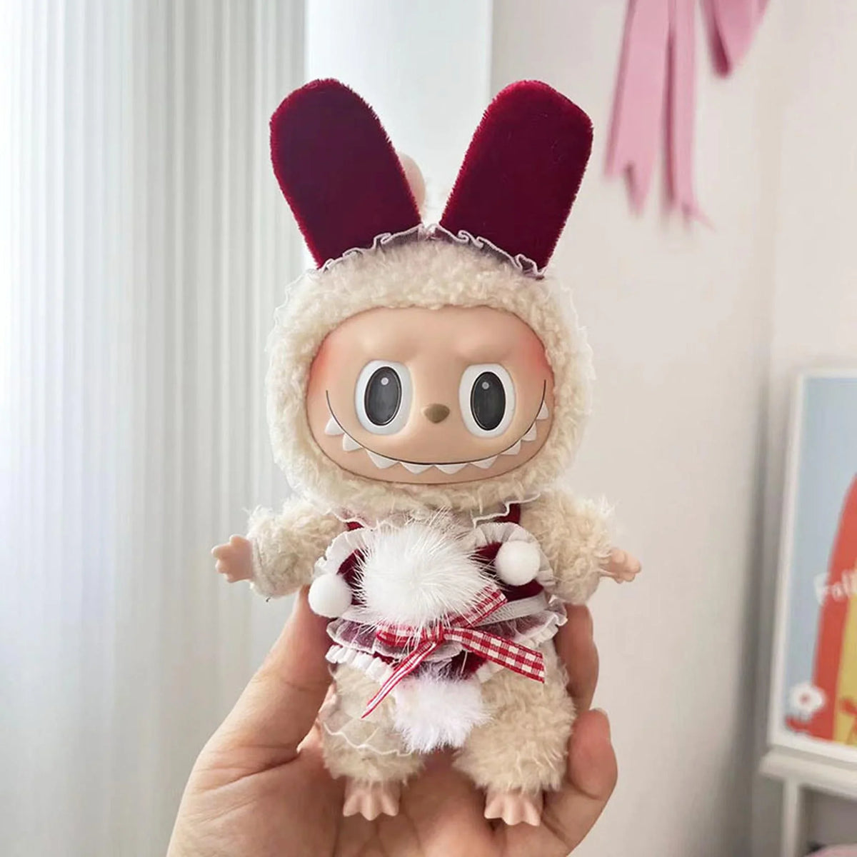 Red Bunny Girl In Mini Dress