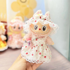 Red Flower White Dream Dress With A Hat
