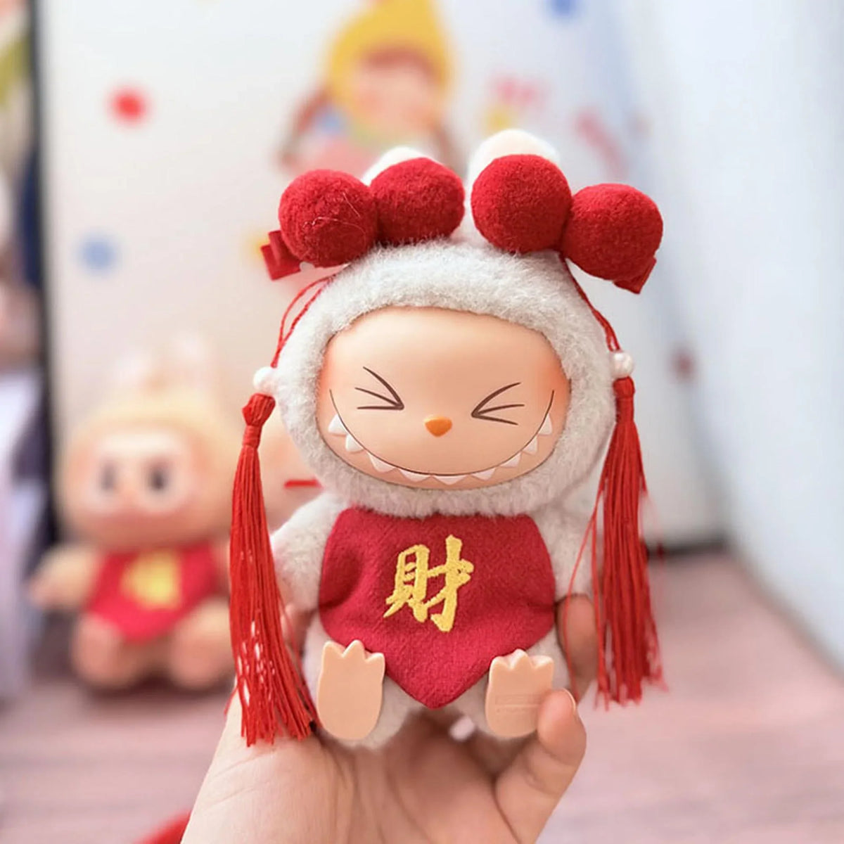 Red Hair Clips + Fortune Character Belly Wrap