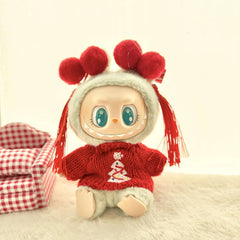 Red Hair Clips + Small White Christmas Tree