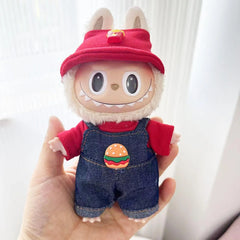 Red Hat Burger Overalls Set