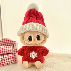 Red Knit Hat With A Small Bright Red Snowflake