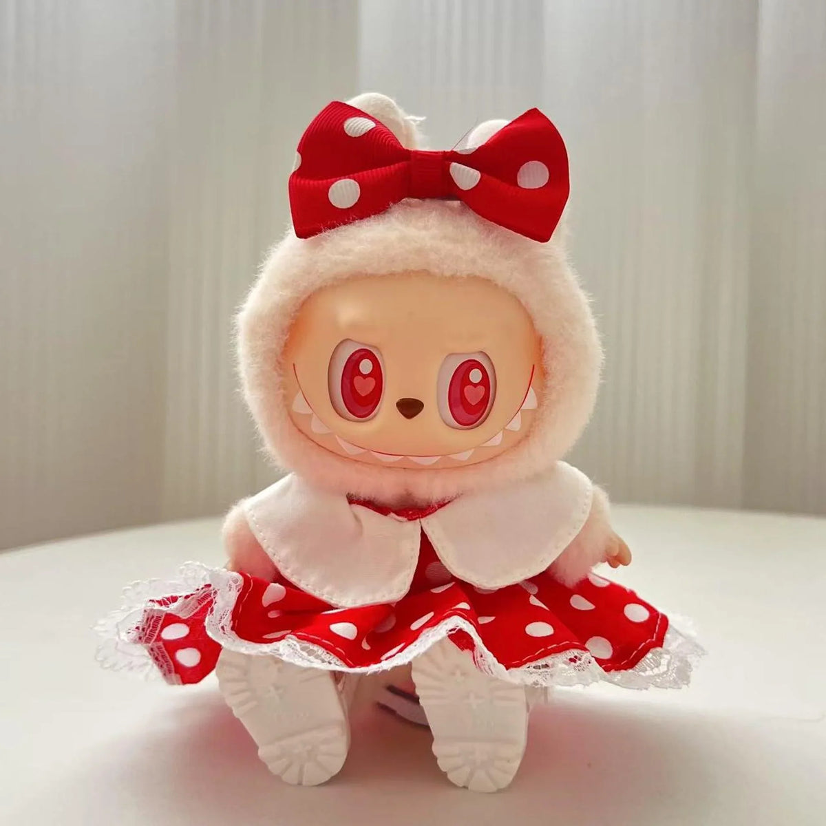 Red Polka Dot Bow Dress With Kd Red Leather Shoes