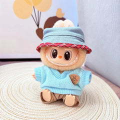 Red-Trimmed Cowboy Hat + Sky Blue Bear Brand Sweater Set