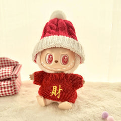 Red Twist Hat + Mini New Year 'Fortune' Sweater