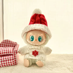 Red Twist Hat + Mini White Snowflake