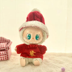 Red Twist Hat + Small Size New Year 'Fa' Sweater