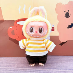 Sj Yellow & White Striped Short Sleeve T-Shirt Two-Piece Set