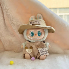 Smile Khaki Hat + Brown Moon Bear Overalls