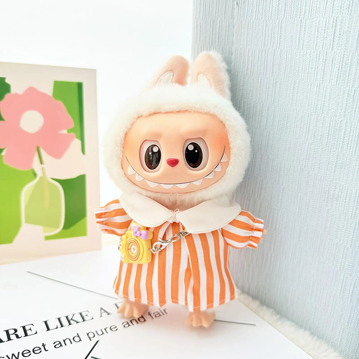 Spring Outing Orange Striped Dress Set