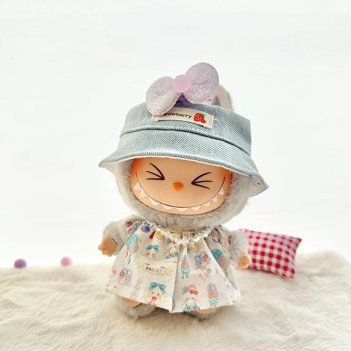 Strawberry Cowboy Hat + Bunny Wonderland Dress 3-Piece Set