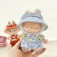 Sweet Blue Overalls Three-Piece Set