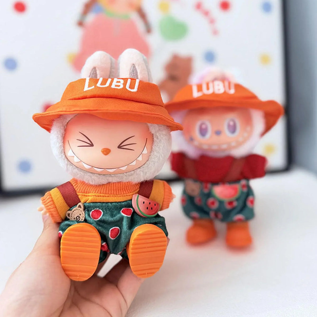 Watermelon Bear Overalls In Orange + Orange Boots