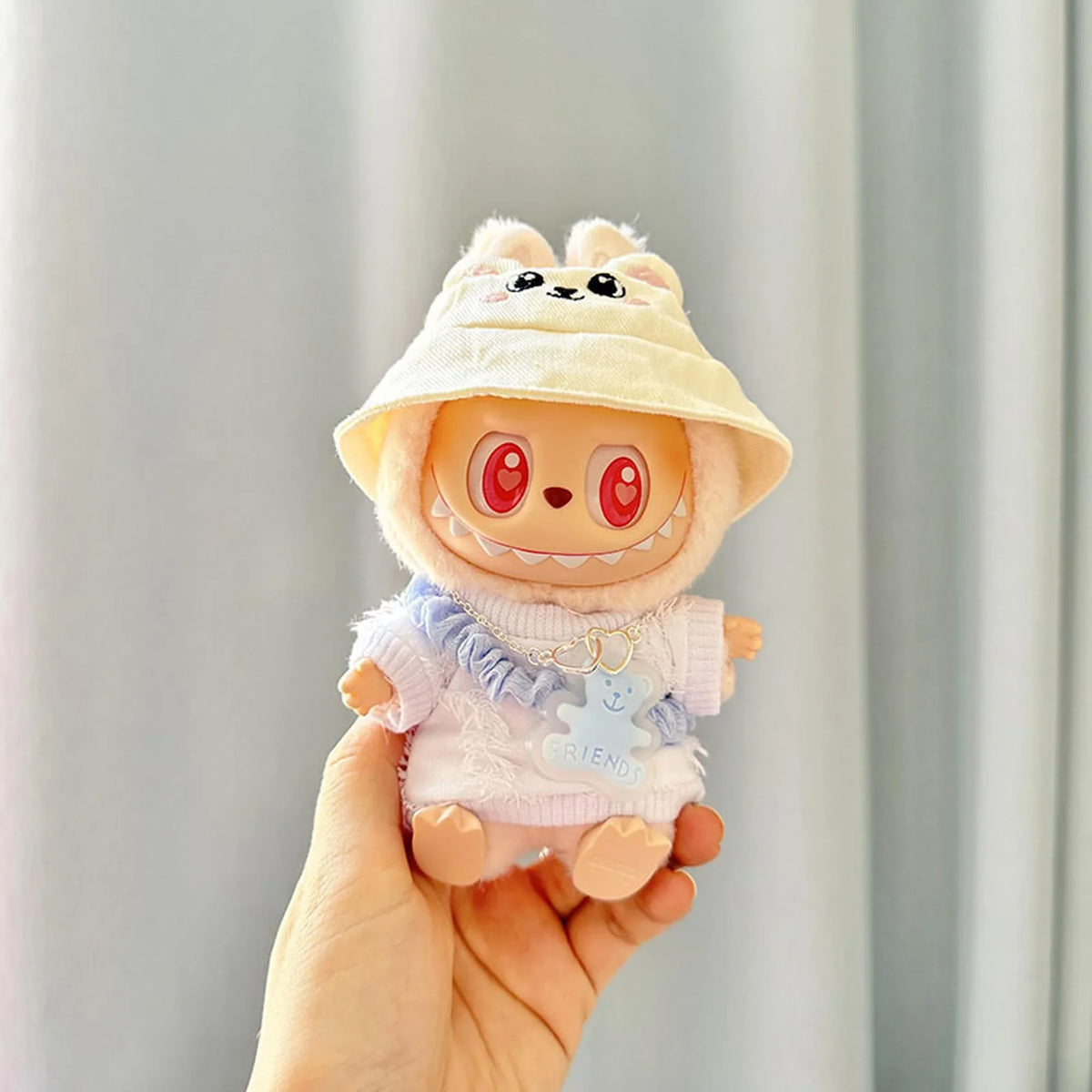 White Bunny Hat Accessory + Free White Skeleton