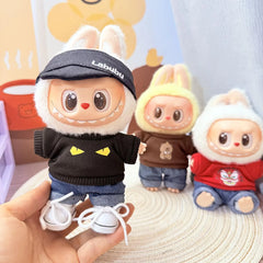 White Canvas Shoes + Black Bubu Cap + Night Cat Detective Hoodie