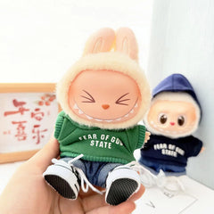 White Canvas Shoes + Green Hoodie Two-Piece Set