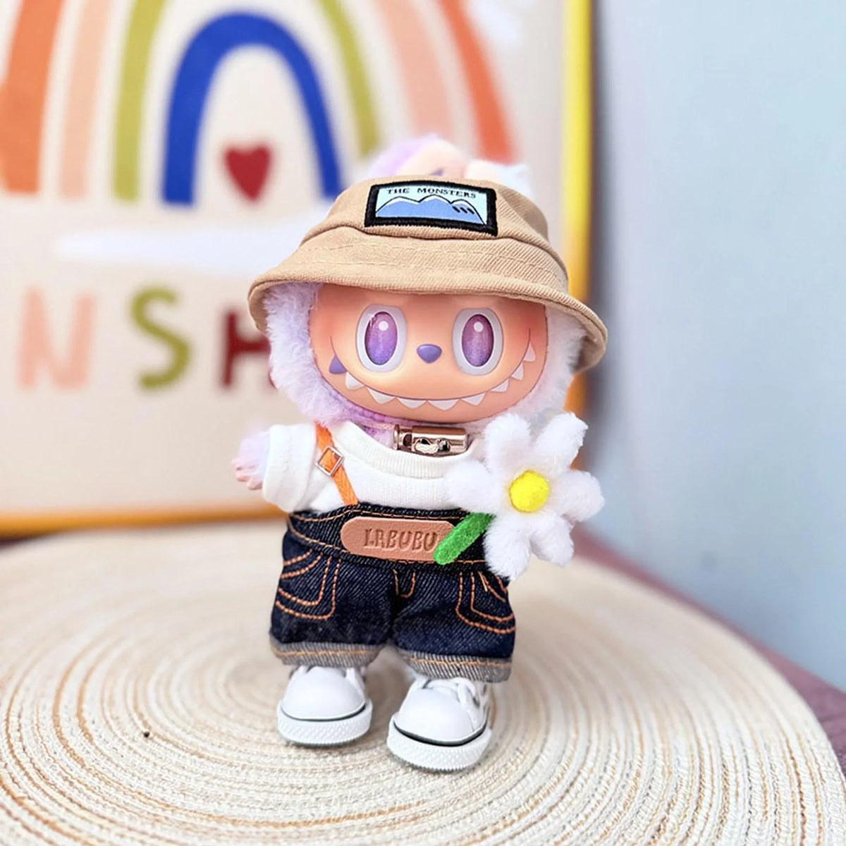 White Canvas Shoes + Original Haruno Overalls Set