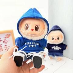 White Canvas Sneakers + Navy Blue Hoodie Two-Piece Set
