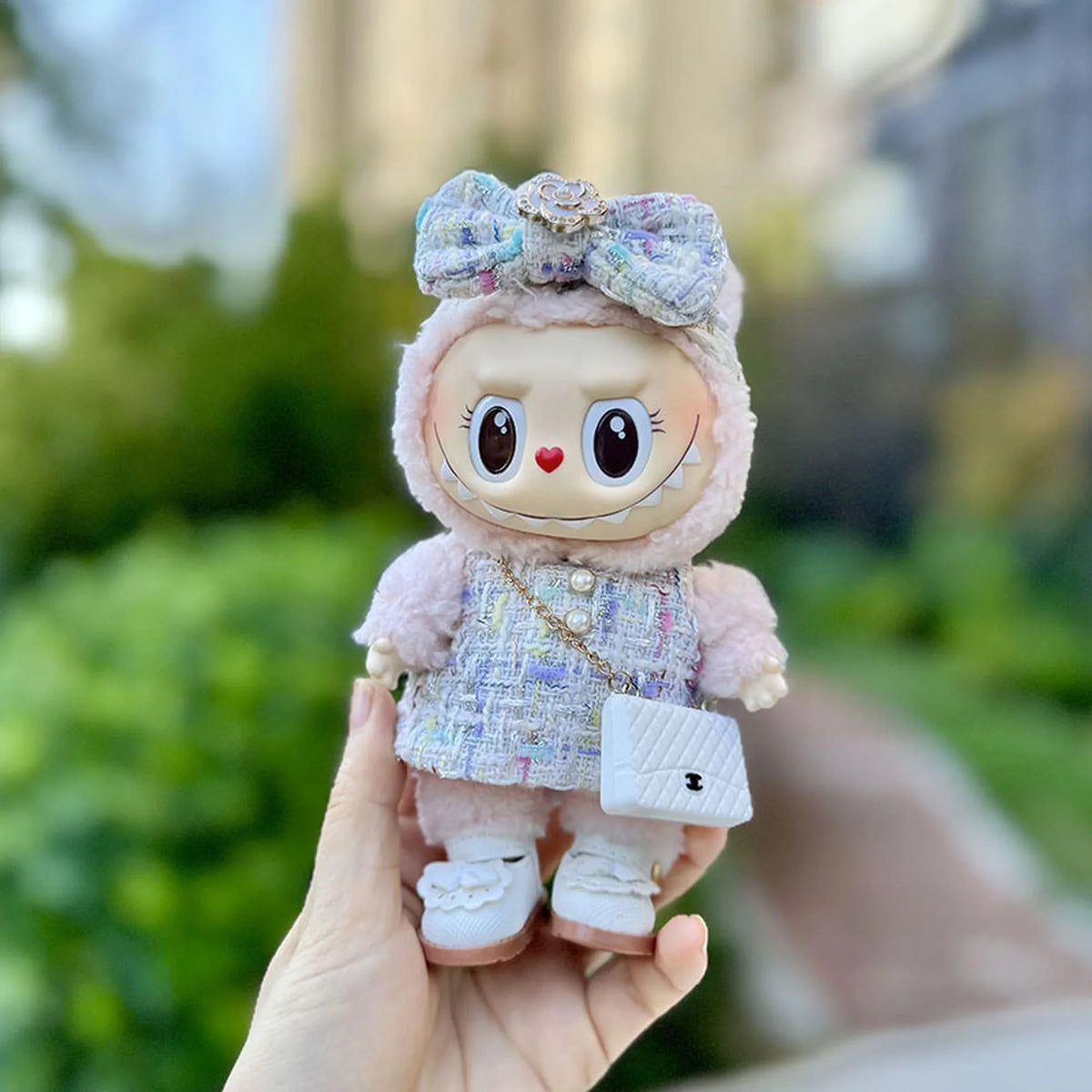 White Little Princess Shoes + White Iridescent Elegance + White Mini C Bag