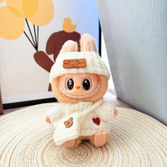 White Love Knit Sweater + White Turn-Up Hat + White B Bag