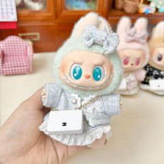 White Mini C Bag + Classic Chanel-Style Blue