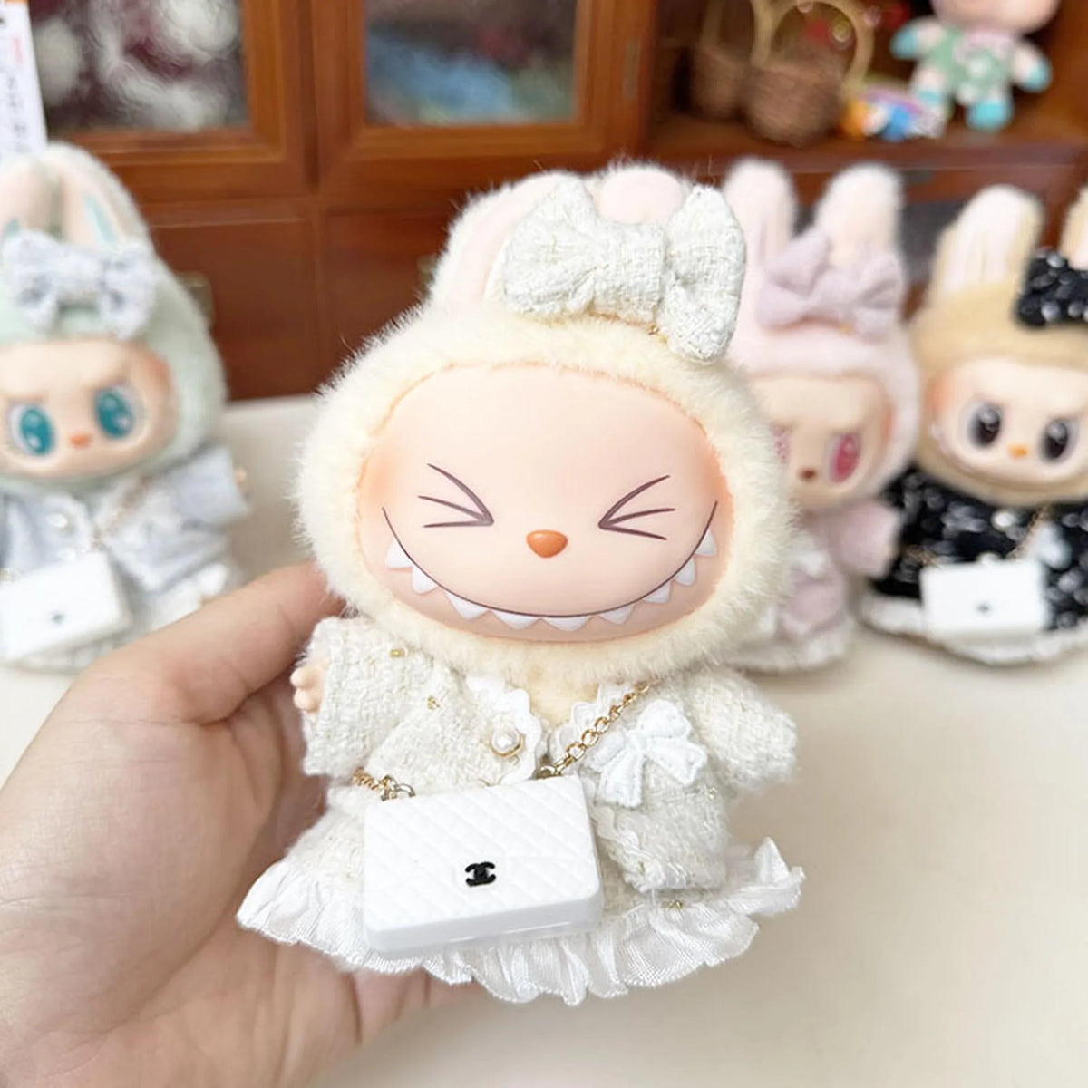 White Mini C Bag + Classic Chanel-Style White