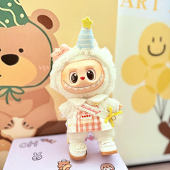 White Princess Shoes + Pink Plaid Birthday Party Set