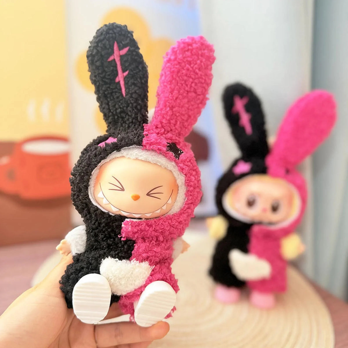 White Rain Boots + Fluffy Two-Tone Bunny Girl Outfit Cuteness