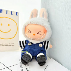 White Square-Toe Shoes + Black And White Striped Denim Overalls With Accessories