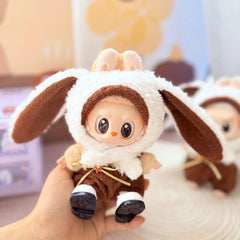 White Square-Toe Shoes + Brown-Eared Bunny Outfit