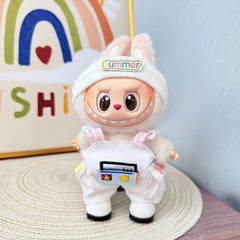 White Square-Toe Shoes + Radio Suspenders Jumpsuit Set