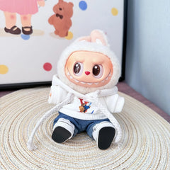 White Vv Sweatshirt + Light Blue Jeans + White Canvas Shoes