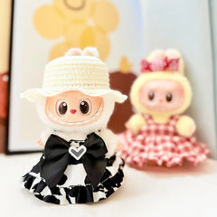 White Wave Straw Hat + Black & White Sweet Dream Dress With Pendant