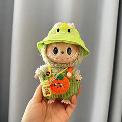 Yellow Kettle + Green Dino Hat + Green Ribbed Orange Overalls With Accessories