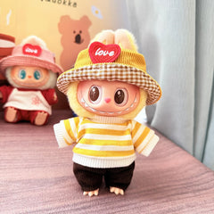 Yellow Love Hat + Sj Yellow & White Striped Short-Sleeve T-Shirt Two-Piece Set